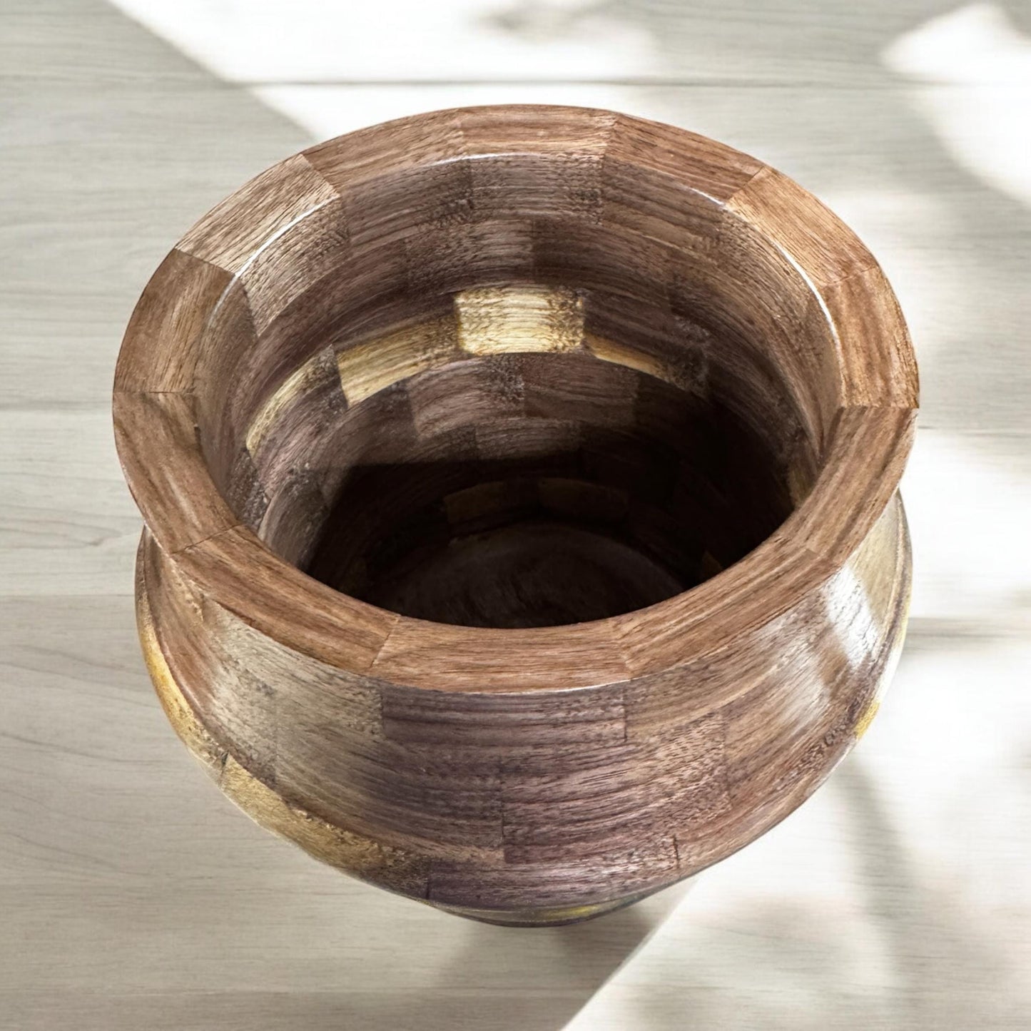 Segmented Walnut Vase