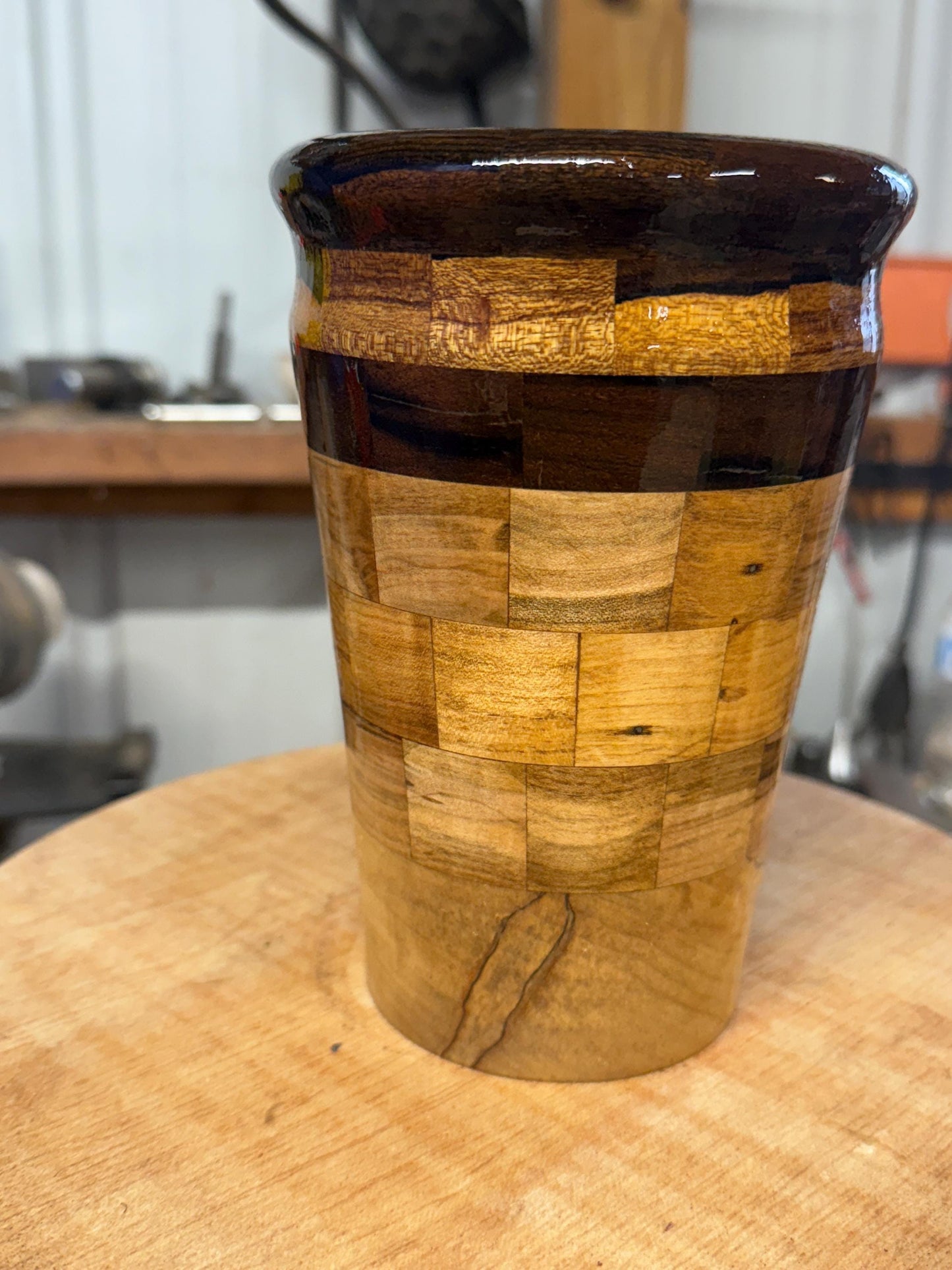 Spalted Maple and Ziricote Vase