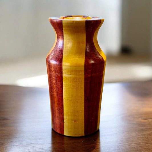 Multi-Wood Bud Vase